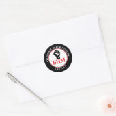 247365 MONOGRAM Black, gedenkwaardig Ronde Sticker (Envelop)