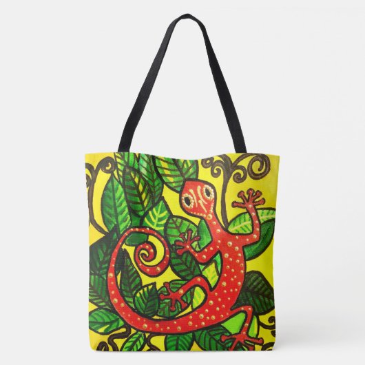 247 - Red Gecko - Canvas tas (Achterkant)