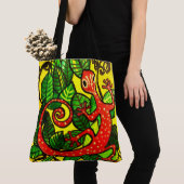 247 - Red Gecko - Canvas tas (Dichtbij)