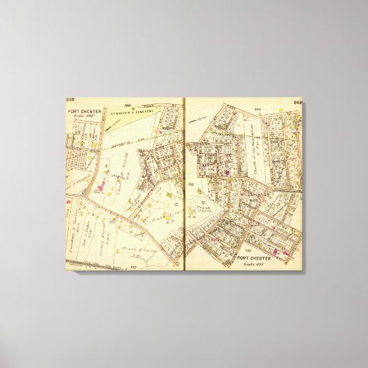 248249 Port Chester Canvas Afdruk (Voorkant)