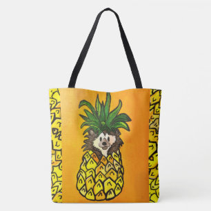 248 - Egel en ananas - Canvas tas