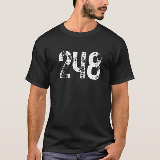 248 Gebied Code Troy MI Mobiel telefoongebied Code T-shirt (Voorkant)