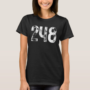 248 Gebied Code Troy MI Mobiel telefoongebied Code T-shirt