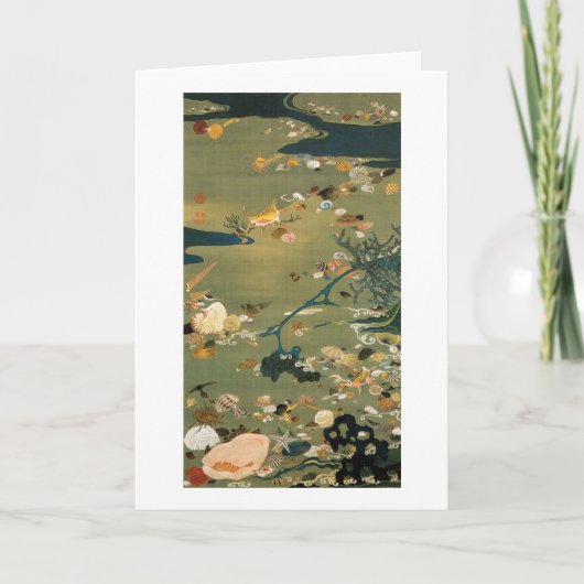 24. 貝甲図, 若冲 Shells, Jakuchū, het Art. van Japan Kaart (Voorkant)