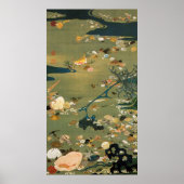 24. 貝 図, 若 甲 Shells, Jakuchu, Japan Art Poster (Voorkant)