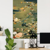 24. 貝 図, 若 甲 Shells, Jakuchu, Japan Art Poster (Thuiskantoor)