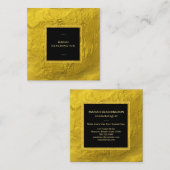~ 24.000 Gele goudolie Glitter Black Lijst Vierkante Visitekaartje (Voorkant / Achterkant)