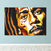 24_00, Gezicht, Abstract, Grote Galerij Wrap, Canvas Afdruk (Insitu (Houten vloer))