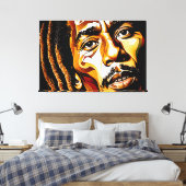 24_00, Gezicht, Abstract, Grote Galerij Wrap, Canvas Afdruk (Insitu (Slaapkamer))