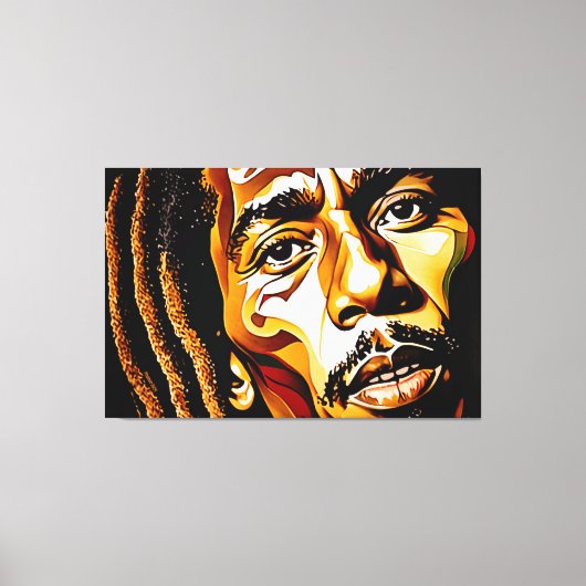 24_00, Gezicht, Abstract, Grote Galerij Wrap, Canvas Afdruk (Voorkant)