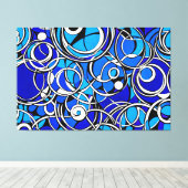 24_011, Geometrische Abstracte kunst Canvas Afdruk (Insitu (Houten vloer))