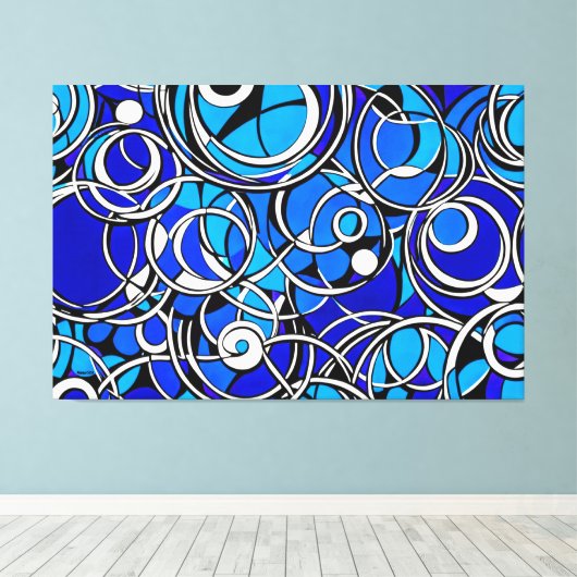 24_011, Geometrische Abstracte kunst Canvas Afdruk (Insitu (Houten vloer))