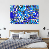 24_011, Geometrische Abstracte kunst Canvas Afdruk (Insitu (Slaapkamer))