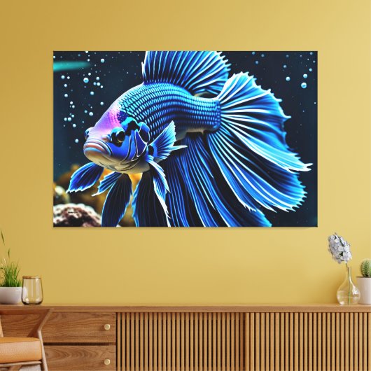 24_021, Betta viskunst, Canvas Afdruk (Insitu (Woonkamer))