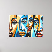 24_027, kubist tegenover Abstracte kunst Canvas Afdruk (Voorkant)