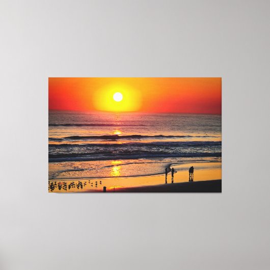 24_039, Sunrise Beach Canvas Afdruk (Voorkant)