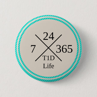 24-07-365 T1D Life-Button Ronde Button 5,7 Cm