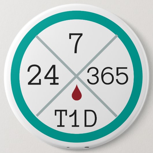 24-07-365 T1D Life Jumbo Button (Voorkant)