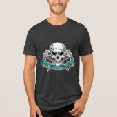 24:13 Skull Tri-Blend Shirt (Voorkant)