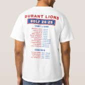 24-25 Durant Lions - Staat - Lady Lions T-shirt (Achterkant)