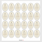 (24) 2,75" x 2" 8 oz Queenline Honing Jar Labels (Vel)