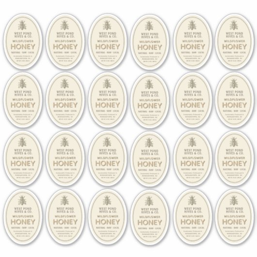 (24) 2,75" x 2" 8 oz Queenline Honing Jar Labels (Voorkant)