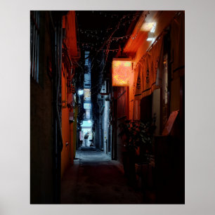 24×30 Seoul Steeg Neon Bord Korea Foto Afdruk Poster