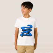 24 7 - 24 7 - Blauwe tekst T-shirt (Voorkant volledig)