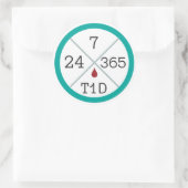 24/7/365 T1D Life Sticker (Tas)