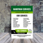 24/7 Handyman & Loodgieter Services ZWART GROEN Flyer<br><div class="desc">Promoot uw 24-uurs klusjesman- of loodgietersdiensten met deze gedurfde, aanpasbare flyer die is ontworpen om snel de aandacht te trekken. Met uw telefoonnummer in een lay-out met hoge zichtbaarheid en een duidelijk 24/7-pictogram, signaleert het onmiddellijk noodbeschikbaarheid. Alle kleuren en tekst zijn volledig bewerkbaar, zodat u uw merk kunt matchen en...</div>