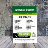 24/7 Handyman & Loodgieter Services ZWART GROEN Flyer
