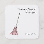 24/7 schoonmaakservice vierkante visitekaartje (Voorkant)