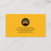 24-7 Signaalgeel taxichauffeur Visitekaartje (Achterkant)