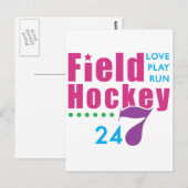24/7 Veldhockey Briefkaart (Voorkant / Achterkant)