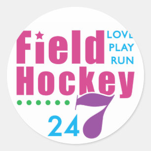 24/7 Veldhockey Ronde Sticker