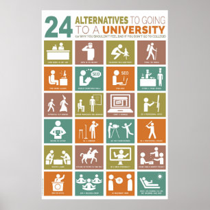 24 alternatieven voor een universiteit poster