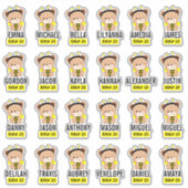 24 Baby Beer Bijenkostuum School Sticker (Voorkant)