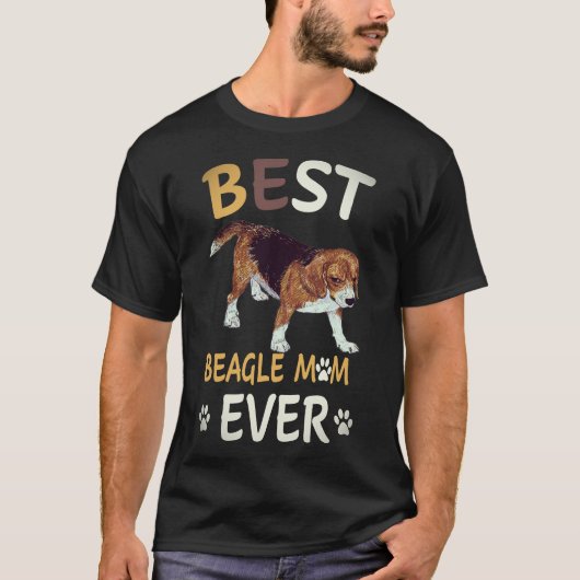 24 Beste Beagle Moeder Ever Beagle T-shirt (Voorkant)