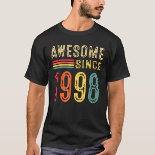 24 Birthday Decorations Mannen Women 1998 Bday 24t T-shirt