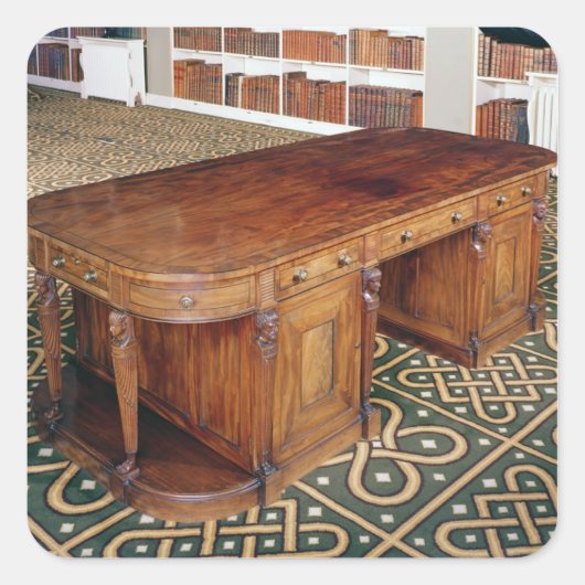 24:Desk van Thomas Chippendale Jr, 1805 Vierkante Sticker (Voorkant)