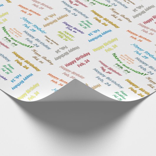 24 februari, cadeaupapier (Hoek)