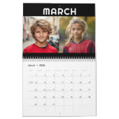 24 foto - 2 per maand moderne familie kalender (Mar 2026)