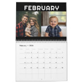 24 foto - 2 per maand moderne familie kalender (Feb 2026)