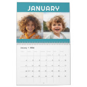 24 foto - 2 per maand moderne familie kalender (Jan 2026)