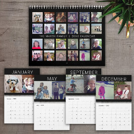 24 Foto Collage - 2 Per Maand Modern Familie Kalender