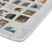 24 FOTO COLLAGE Marmer Uitzicht Trouwcadeau Snijplank (Hoek)