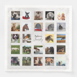 24 FOTO COLLAGE Marmeren Party Spullen Servet