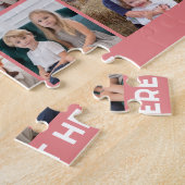 24 foto collage met aangepaste tekst legpuzzel (Zijkant)