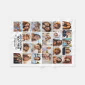 24 foto collage met tekstvak fleece deken (Voorkant (Horizontaal))