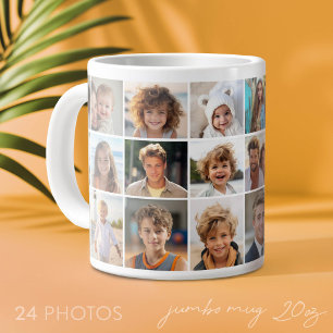 24 Foto Collage - Minimaal Wit Raster Grote Koffiekop